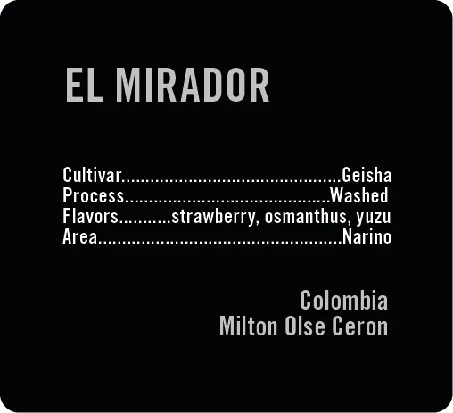 El Mirador Geisha