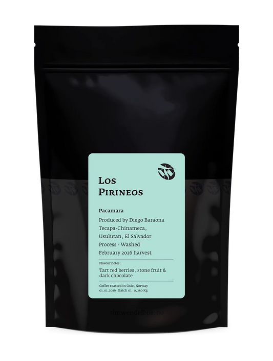 Los Pirineos Pacamara coffee bag